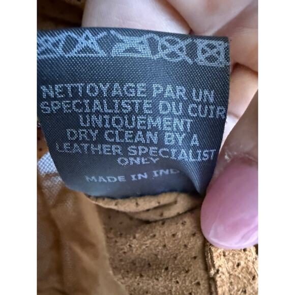 Isabel Marant Goat Suede Mini Shift Dress Size 40 US 8 Leather Tan - Picture 12 of 15